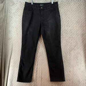 Black Horse Womens 34 Denim Jeans Black Skinny Mid Rise 100% Cotton Grunge Goth